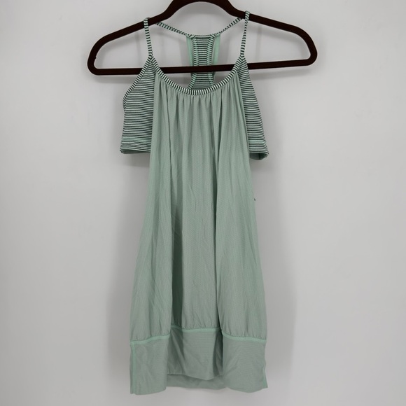 lululemon athletica Tops - Lululemon No Limits Mint Green Tank with Shelf Bra